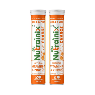 Nutrainix Charge Natural Vitamin C & Zinc Effervescent Tablet (20 Each)