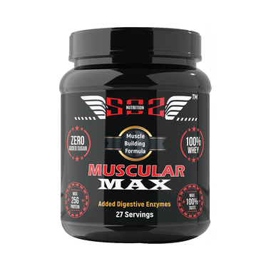 SOS Nutrition Muscular Max Whey Protein Powder For Men Powder Belgian Rich Chocolate