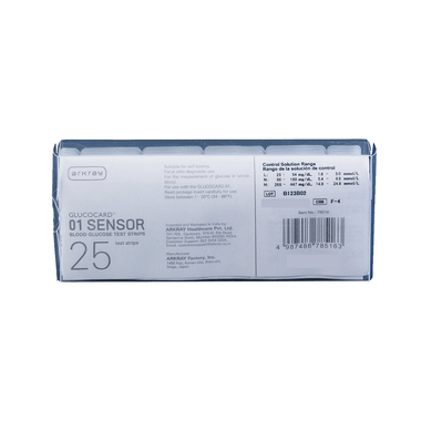 Arkray A78516 Glucocard 01 Sensor Blood Glucose Test Strip (Only Strips)