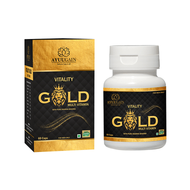 Ayuugain Vitality Gold Shilajit Capsule for Men | for Power, Stamina, Immunity, Testosterone Boosts