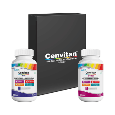 Men & Women Multivitamin Combo of HealthVit Cenvitan Men 60 Tablet and HealthVit Cenvitan Women 60 Tablet