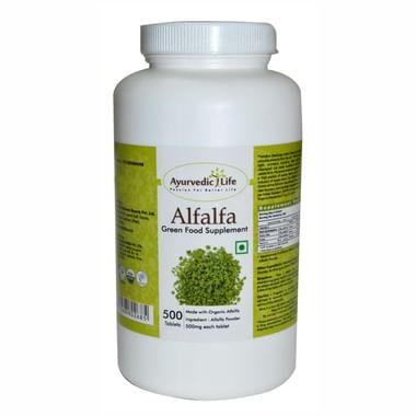 Ayurvedic Life Alfalfa 500mg Tablet