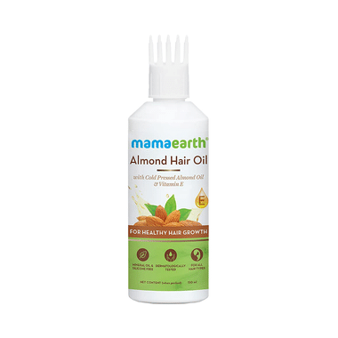 Mamaearth Almond Hair Oil For All Skin Types | Mineral Oil & Silicone-Free