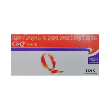 CoQ Forte Soft Gelatin Capsule  With Coenzyme Q10, Lycopene, Selenium & Omega-3 Fatty Acids