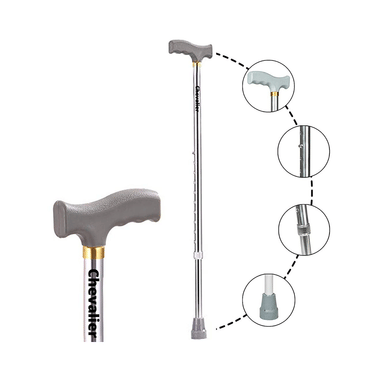 Chevalier Adjustable Walking Stick Aluminium Grey