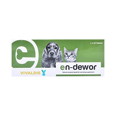 Vivaldis Endewor Natural Enzyme & Probiotic Based De-Worming Supplment Tablet