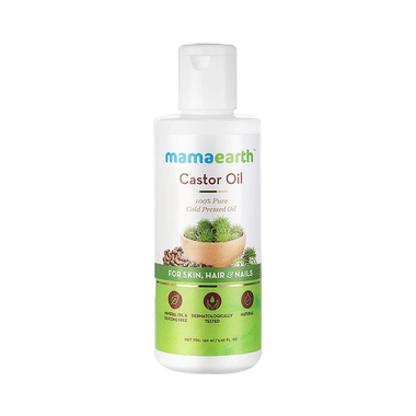 Mamaearth Cold-Pressed Castor Oil For Skin, Hair & Nails | Mineral Oil & Silicone-Free