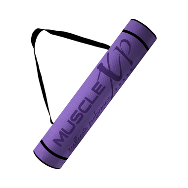 MuscleXP EVA Yoga Mat with Carrying Strap 6mm Purple