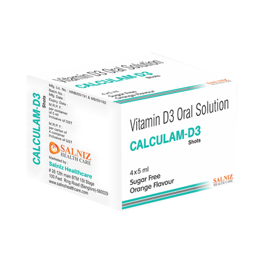 Calculam-D3 Shot 5ml Each Sugar Free Orange