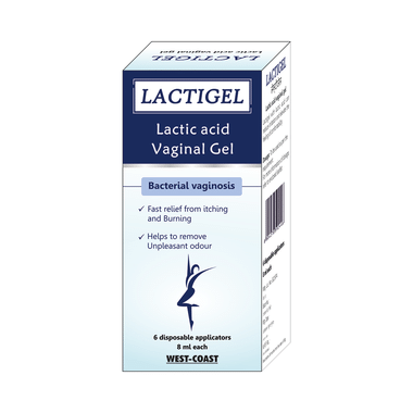 West-Coast Lactigel Lactic Acid Vaginal Gel Applicator (8ml Each) For Eliminate Signs Of Irritation, Itching & Burning