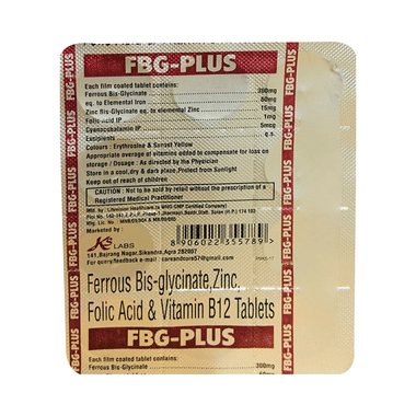 FBG-Plus Tablet FBG-Plus Tablet