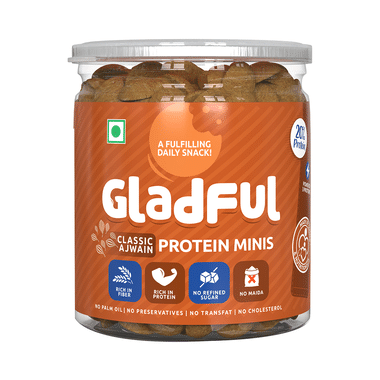 Gladful Protein Minis Cookie (150gm Each) Classic Ajwain