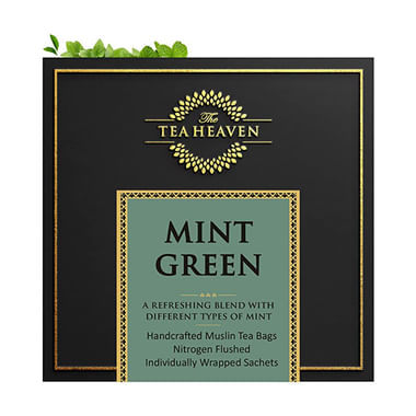 The Tea Heaven Mint Green Tea Bag (6.5gm Each