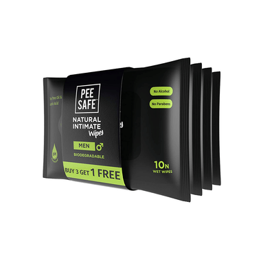 Pee Safe Naturals Intimate Wipes for Men(10 Each)