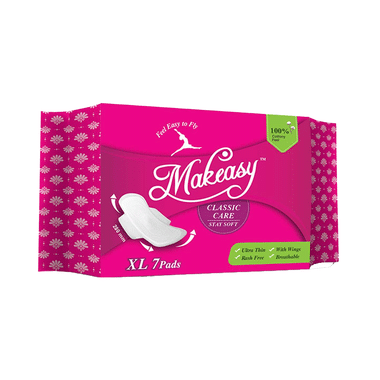 Makeasy Classic Care Cottony Feel Sanitary Pads XL Pack Of 6