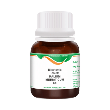 Bio India Kalium Muriaticum Biochemic Tablet 6X