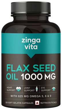 Zingavita Flax Seed Oil 1000mg Soft Gelatin Capsule