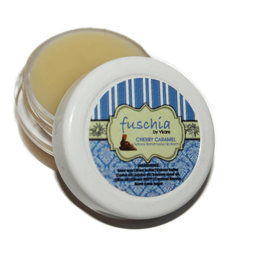 Fuschia Natural Handmade Lip Balm Cherry Caramel