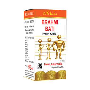 Basic Ayurveda Brahmi Bati With Gold