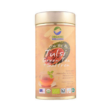 Organic Wellness OW' Real Tulsi Herbal Infusion Blend Green Tea Saffron