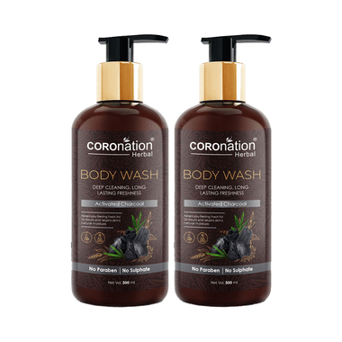 Coronation Herbal Activated Charcoal Body Wash (300ml Each)