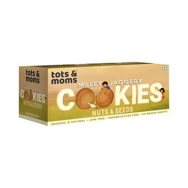 Tots and Moms Millet Jaggery Cookies (150gm Each) Nuts & Seeds