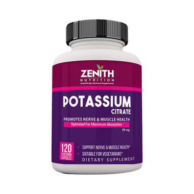 Zenith Nutrition Potassium Citrate 99mg Capsule
