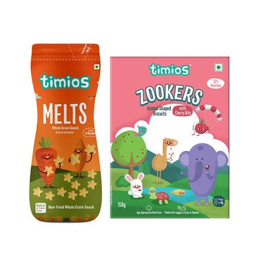 Timios Combo Pack Of MELTS Carrot Cumin And Zookers Cherry Bits