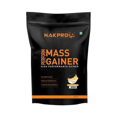 Nakpro Nutrition PERFORM MASS GAINER Powder Banana