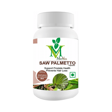 Mint Veda Saw Palmetto Vegetarian Capsules  For Prostate Health And Hair Growth
