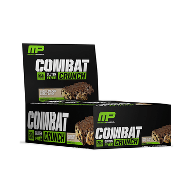 Muscle Pharm Combat Crunch Bars (63g Each) Chocolate Chip Cookie Dough