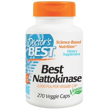 Doctor's Best Nattokinase 2000FUs Veggie Caps | For Cardiovascular & Circulatory Health Support