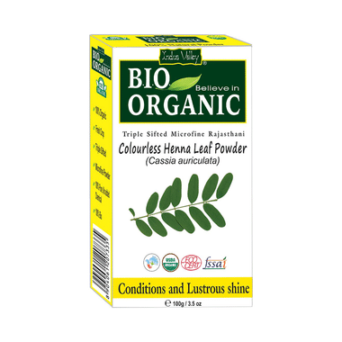 Indus Valley Bio Organic Henna Leaf Powder Colourless