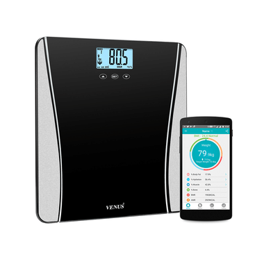 Venus Prime Lightweight ABS Digital/LCD Personal Health Body Weight Weighing Scale Bluetooth BMI Glass