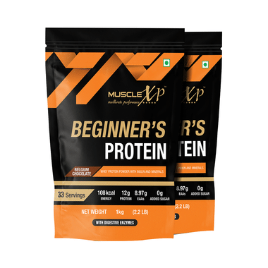 MuscleXP Beginner's Protein (1kg Each) Belgium Chocolate