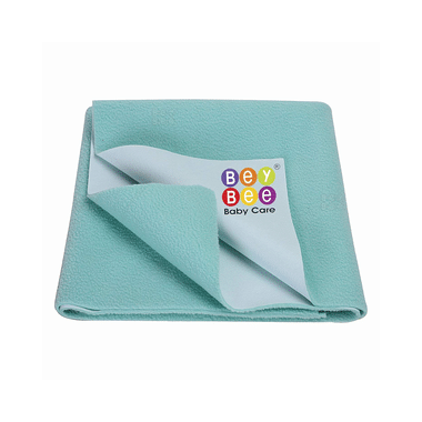 Bey Bee Waterproof Baby Bed Protector Dry Sheet For New Born Babies (70cm X 50cm) Small Sea Green