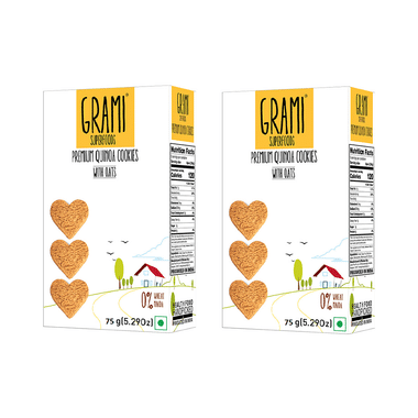 Grami Superfood Premium Quinoa Cookies With Oats (75gm Each)