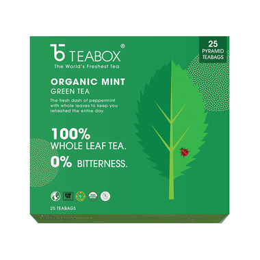 Teabox Organic Mint Green Tea Bag (2gm Each)