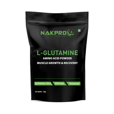 Nakpro Nutrition L-Glutamine Amino Acid Powder Unflavoured