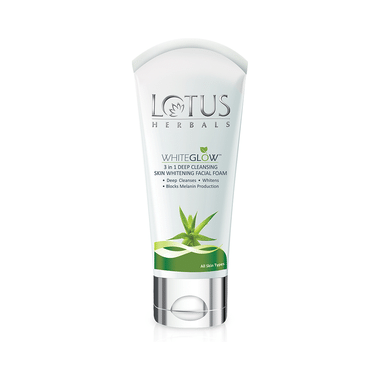 Lotus Herbals WhiteGlow 3 In 1 Deep Cleansing Skin Whitening Facial Foam