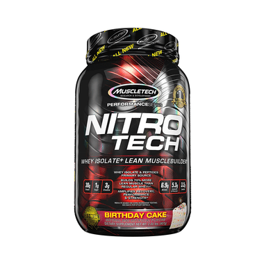 Muscletech Performance Series Nitro Tech Whey Isolate Birthday Cake