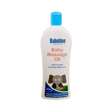 Babuline Baby Massage Oil  For Relaxing Massage, Healthy And Strong Bones Made With 100% Natural Ingredients, Suitable For All Skin Types, Vitamin E, No Parabens Oil