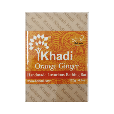 Khadi India Orange Ginger Handmade Luxurious Bathing Bar