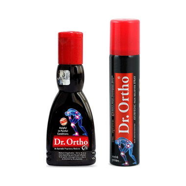 Dr Ortho Combo Pack Of Pain Relief Oil 60ml & Spray 75ml