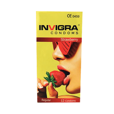 Invigra Regular Condom Strawberry