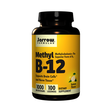 Jarrow Formulas Methyl B-12 1000mcg Lozenges | Supports Brain Cells And Nerve Tissue | Flavour Lemon