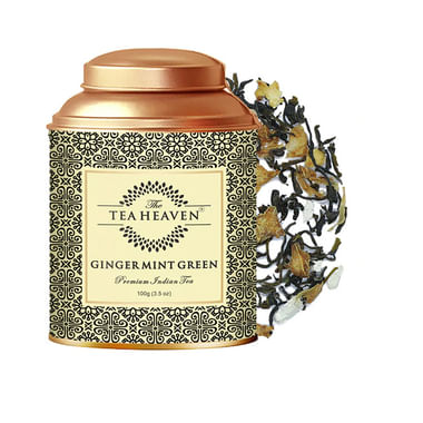 The Tea Heaven Ginger Mint Green Prenmium Indian Tea