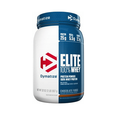 Dymatize Nutrition Elite 100% Whey Protein | With BCAAs & Leucine | For Muscle Recovery | Powder Chocolate Fudge