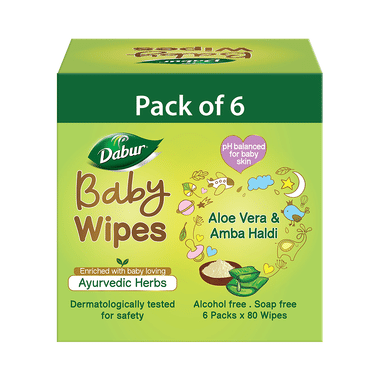 Dabur Baby Wipes (80 Each)