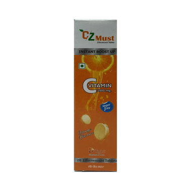 CZ Must Vitamin C 1000mg Effervescent Tablet Sugar Free Orange